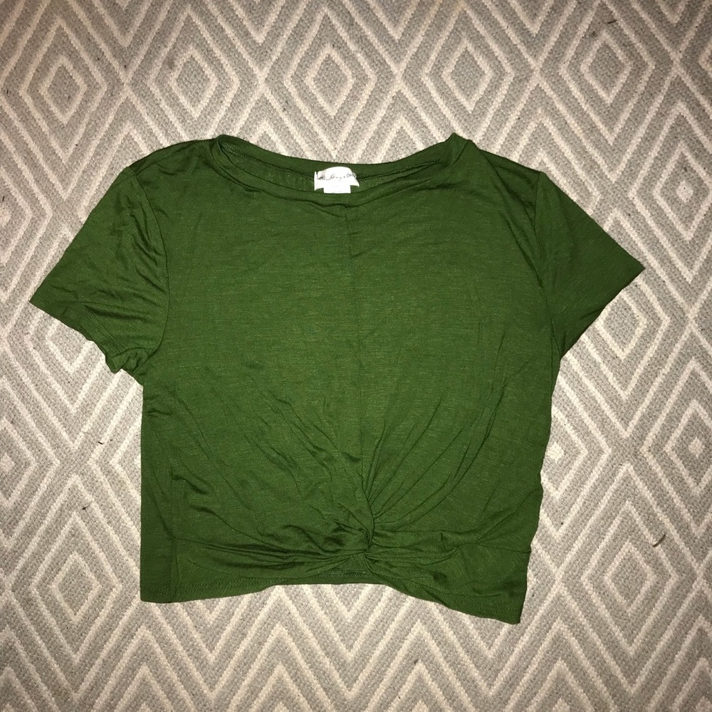 Green Crop Top Small